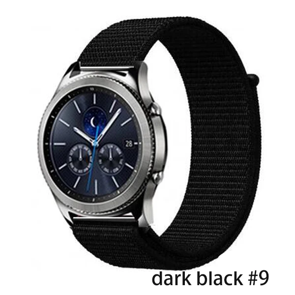 dark black 9 22 мм ремешок для часов Galaxy watch 46 мм 42 мм samsung gear s3 Frontier active 2 correa браслет huawei часы gt ремешок Amazfit bip20 - Цвет ремешка: dark black 9