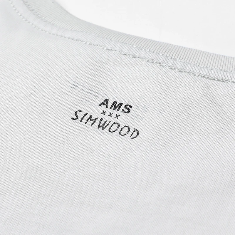 Simwood 2019 Новое поступление Брендовые мужские футболки с коротким рукавом и О
