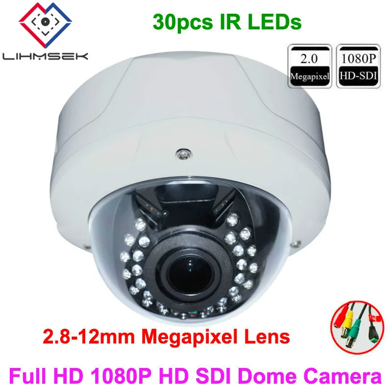 Lihmsek Топ 1/2.8 'ƈ.0MP COMS 1080P HD SDI 2 8 12mm Lens 30pcs IR LEDS 2.0MP Camera|hd sdi camera|sdi camerahd |