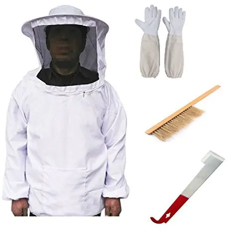 Костюм для пчеловодства куртка перчатки и щетка Улья J набор инструментов |