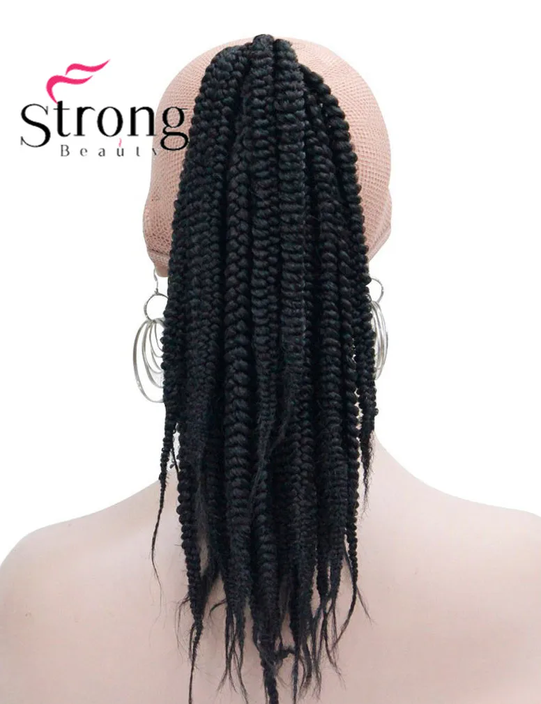 StrongBeauty длинные афро кудрявые вязанные крючком скрученные косички конский хвост