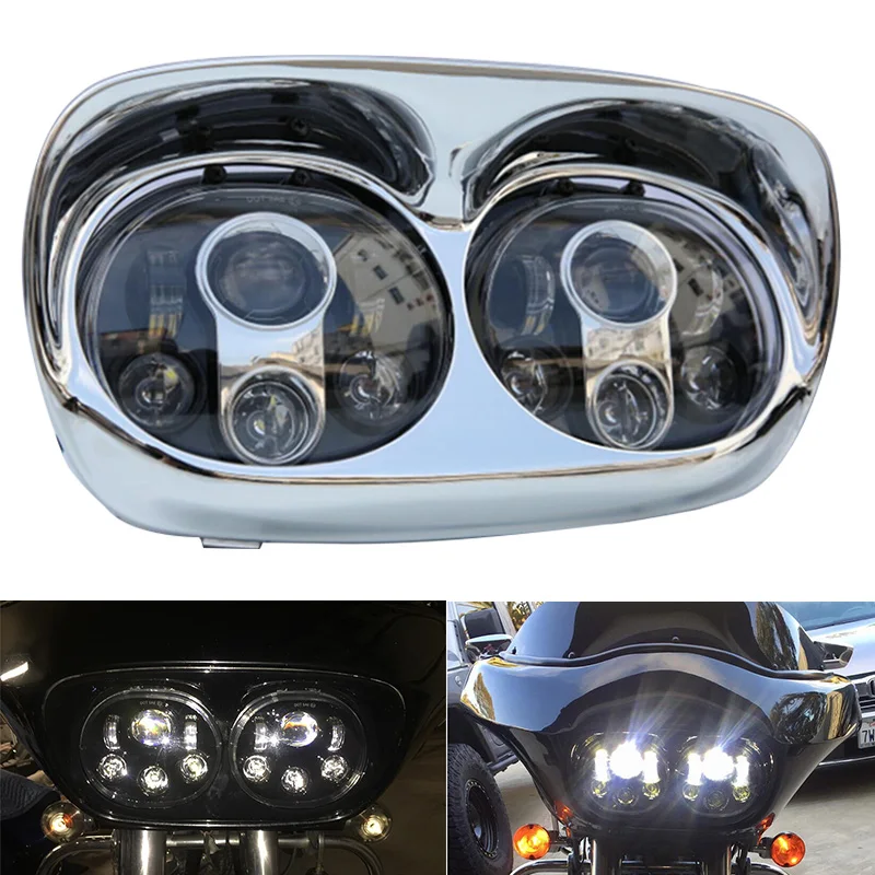 5 75 &quotLED двойной проектор фары светодиодные ForRoad Glide 2004-2013 n Белый Halo Ri |