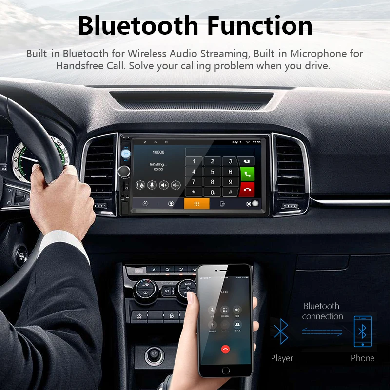 Jansite 7 &quot2 din автомагнитола Android 8 1 плеер цифровой сенсорный экран Bluetooth