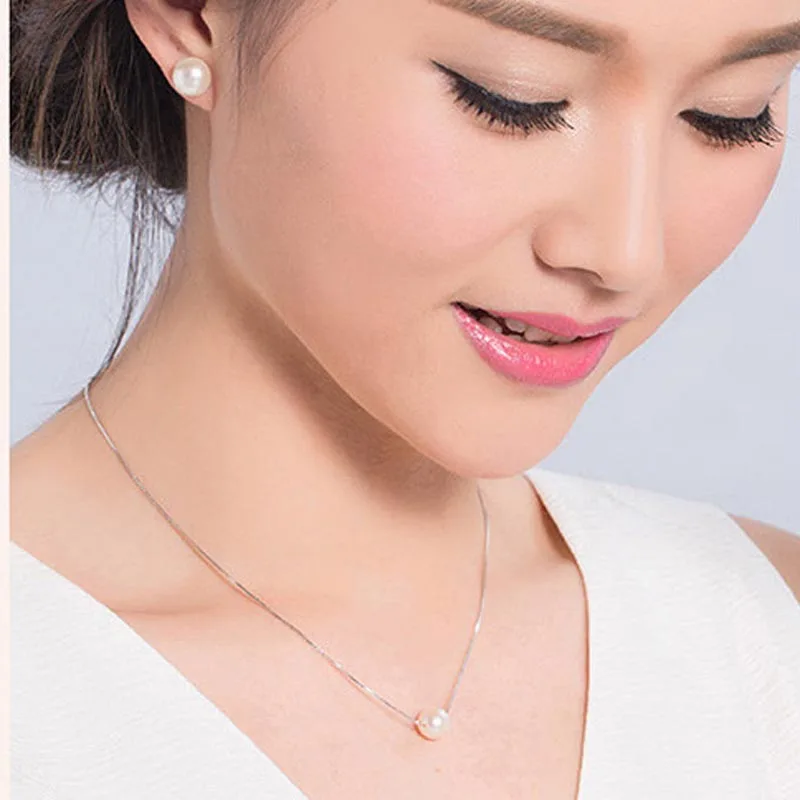 BSL Интернет магазин модное простое натуральное жемчужное ожерелье с цепочкой из