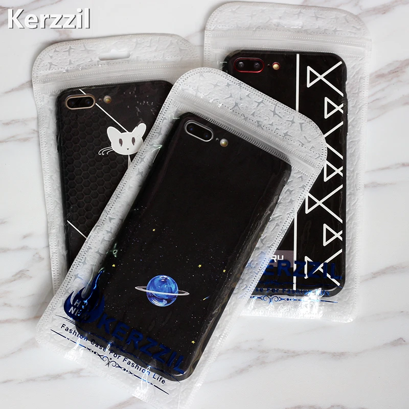 Kerzzil с милым рисунком кота Телефон чехол для iPhone 7 6 s модные синие земли Геометрия