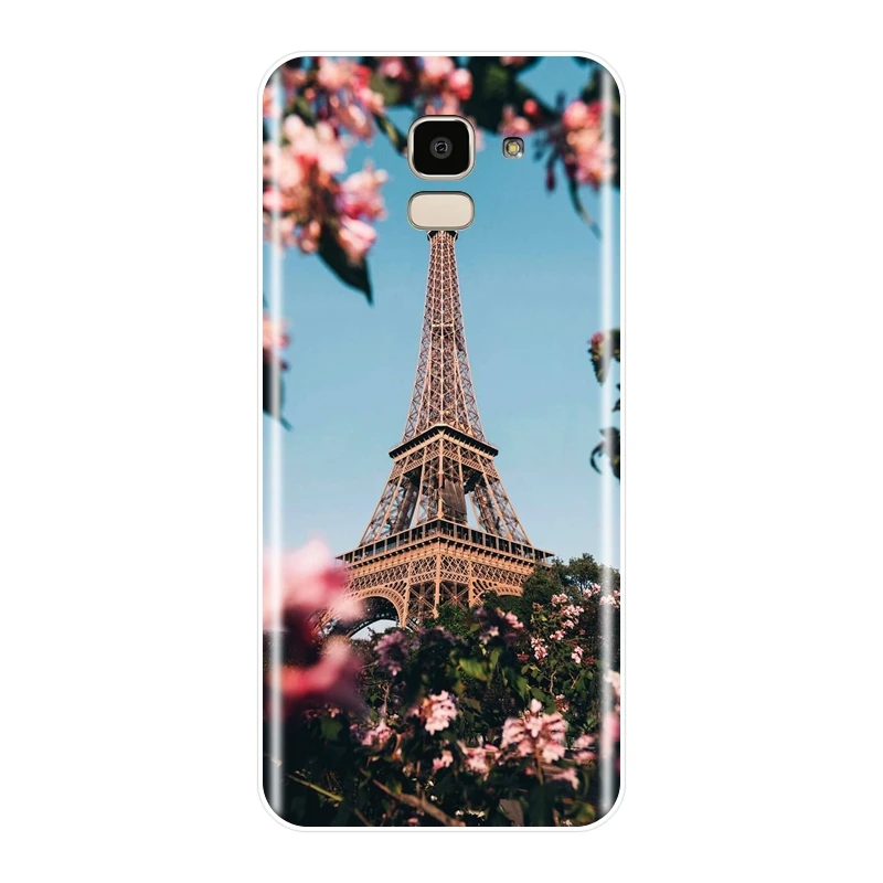 Задняя крышка с Эйфелевой башней для Samsung Galaxy J3 J5 J7 2015 2016 2017 J2 Prime J4 J6 J8 Plus 2018 мягкий