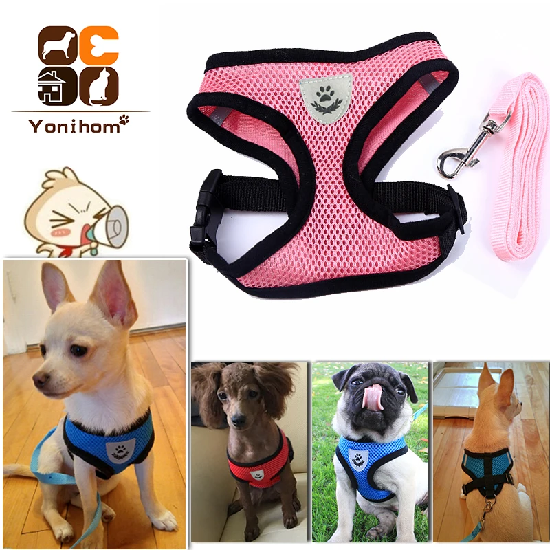 Поводок для собак k9 тренировочный чихуахуа щенка мягкая сетка поводок домашних