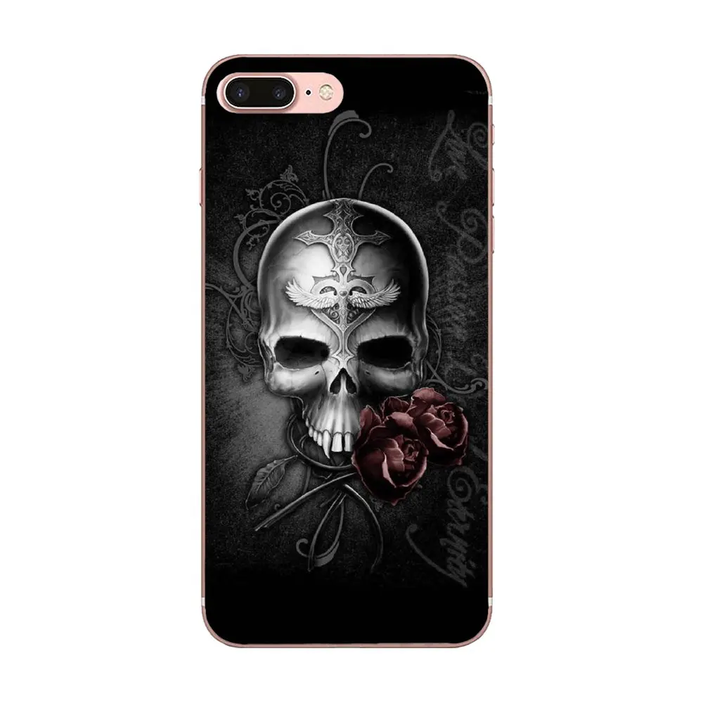 For Xiaomi Mi3 Mi4 Mi4C Mi4i Mi5 Mi 5S 5X 6 6X A1 Max Mix 2 Note 3 4 TPU Protective Pouch Poker Skull Tatoo | Мобильные телефоны и