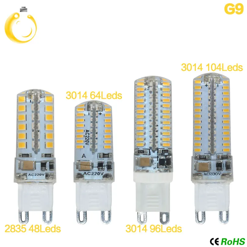 G9 Светодиодная лампа 7 Вт 9 10 12 AC220V 240 в SMD 2835 3014 led g9 для замены 30/40 галогенная | Лампы