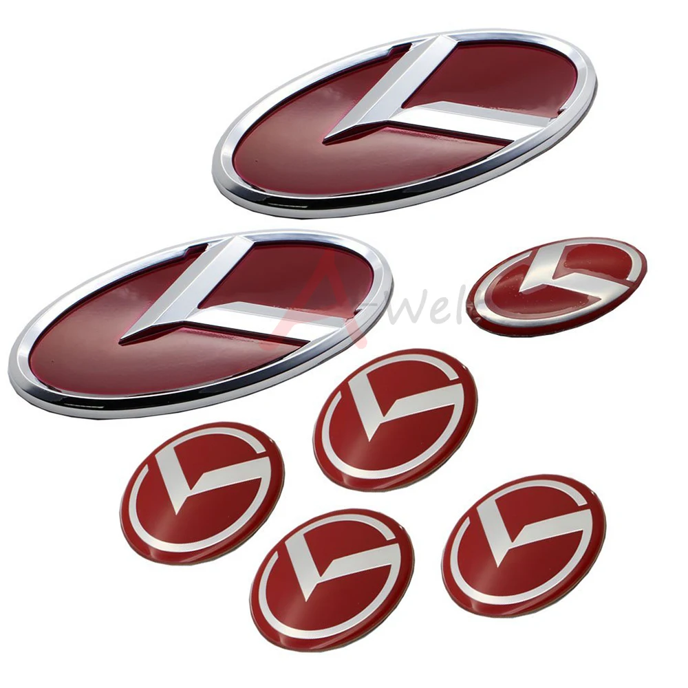 7 шт. 3D Красная хромированная эмблема для автомобиля 2011 2014 Kia Optima K5|emblem badge|for kiachrome