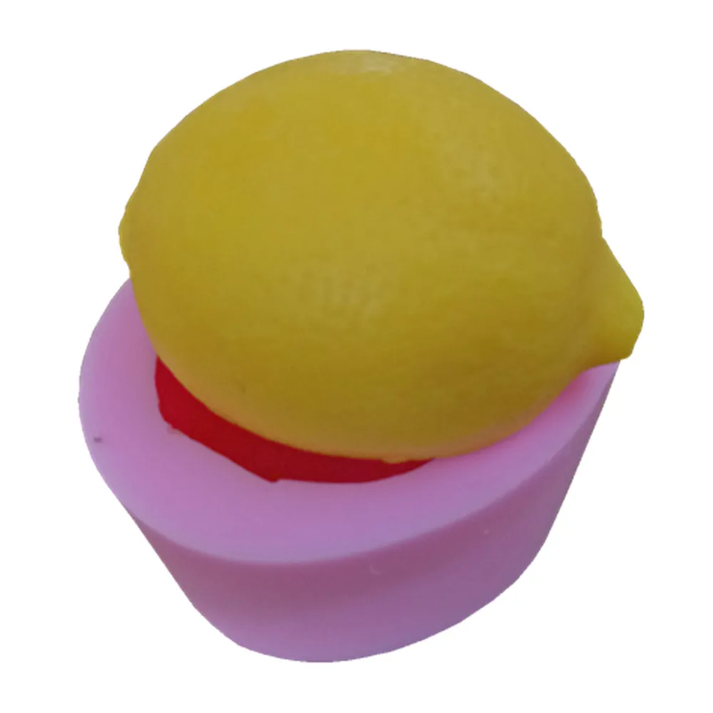 Lemon Design 3D Soap Mold Scented Candle Wax Molds Food Grade Chocolate Mousse Cake Mold Silicone Mold for Soap Making