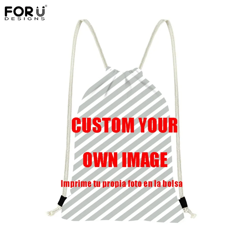 FORUDESIGNS/мешки с Кулиской для мужчин женщин принтом молнии школьный рюкзак легкий