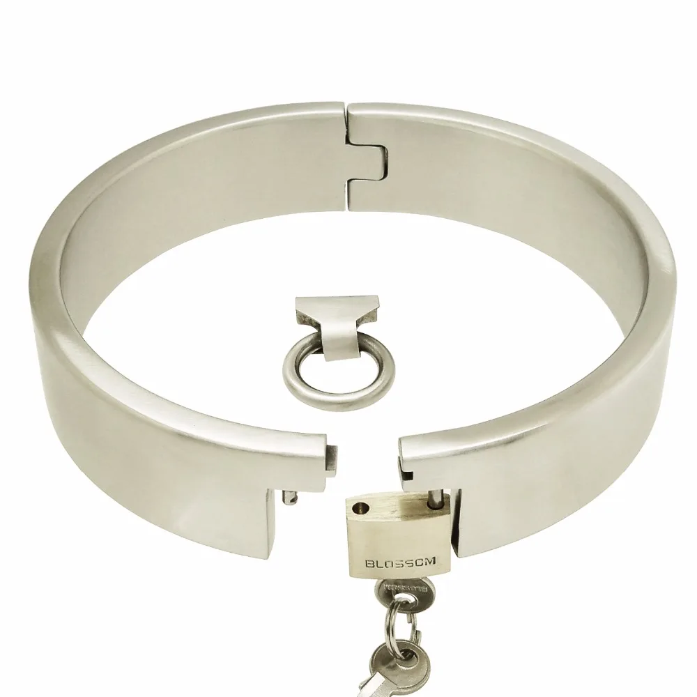 Высокое качество нержавеющая сталь запираемый воротник Фетиш колье ожерелье |