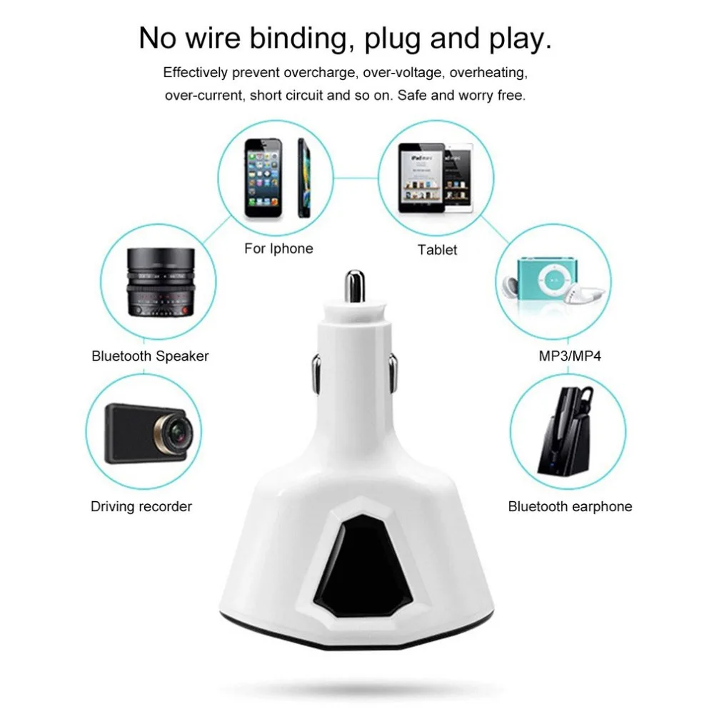 5V USB Car-Charger with LED Screen Smart Auto Car holder Adapter Charging for iPhone X 7 6 Xiaomi Huawei Mobile Phone houder | Мобильные