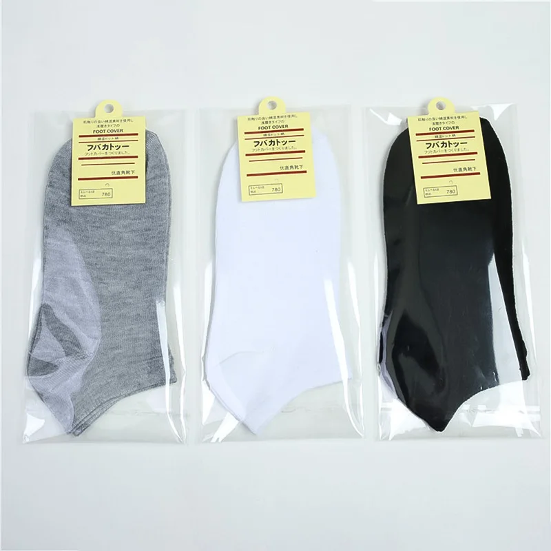 3 Pairs( B W G ) 3 пар/лот, мужские носки, хлопок, черный, белый, серый цвет, мужские короткие носки, летние короткие носки-башмачки, неглубокие мужские носки, цена - Цвет: 3 Pairs( B W G )