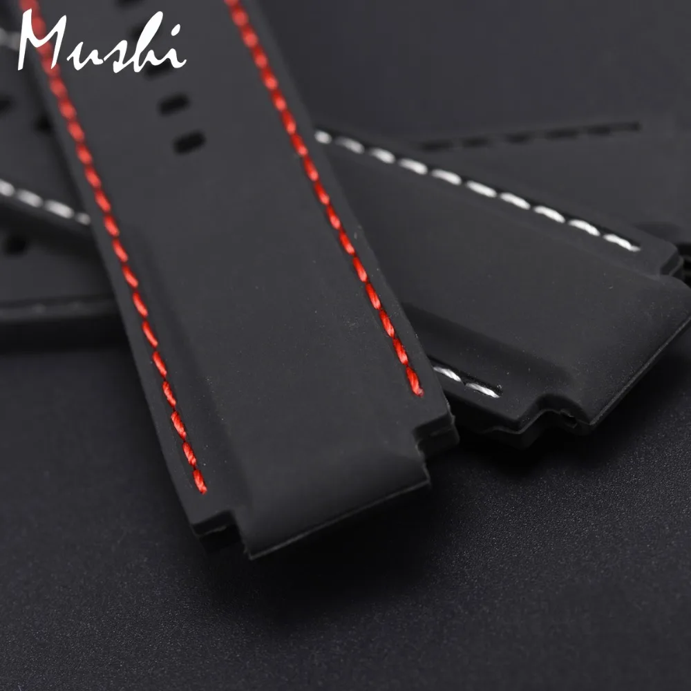 Ремешок силиконовый для часов Timex T49859 | T2N720 T2p141 T2n722 723 738 739 качественный черный