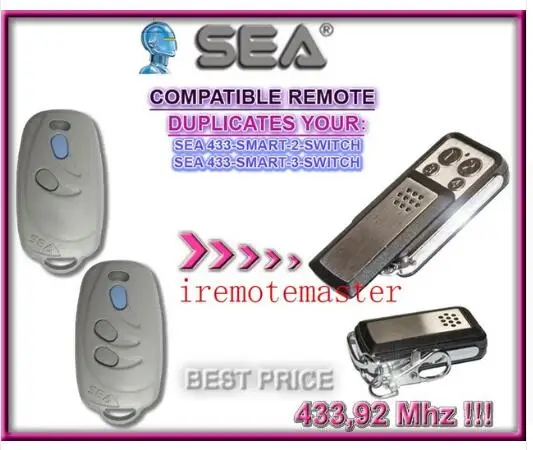 Совместим с SEA 433 SMART 2/3 пульт дистанционного управления гаражной дверью очень