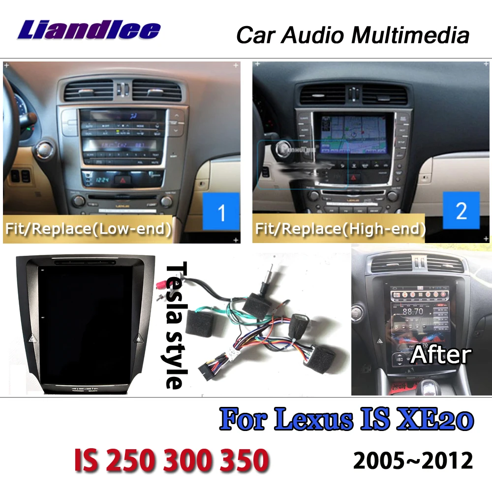 Liandlee 10," Tesla вертикальный экран для Lexus IS XE20 IS 250 300 350 2005~ 2012 Android DAB карта gps Navi навигация Мультимедиа
