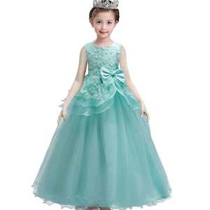 Летнее кружевное платье принцессы с бисером для свадебной вечеринки детское платье для девочек; Robe Fille; Детские платья праздничный костюм принцессы для девочек; От 4 до 15 лет