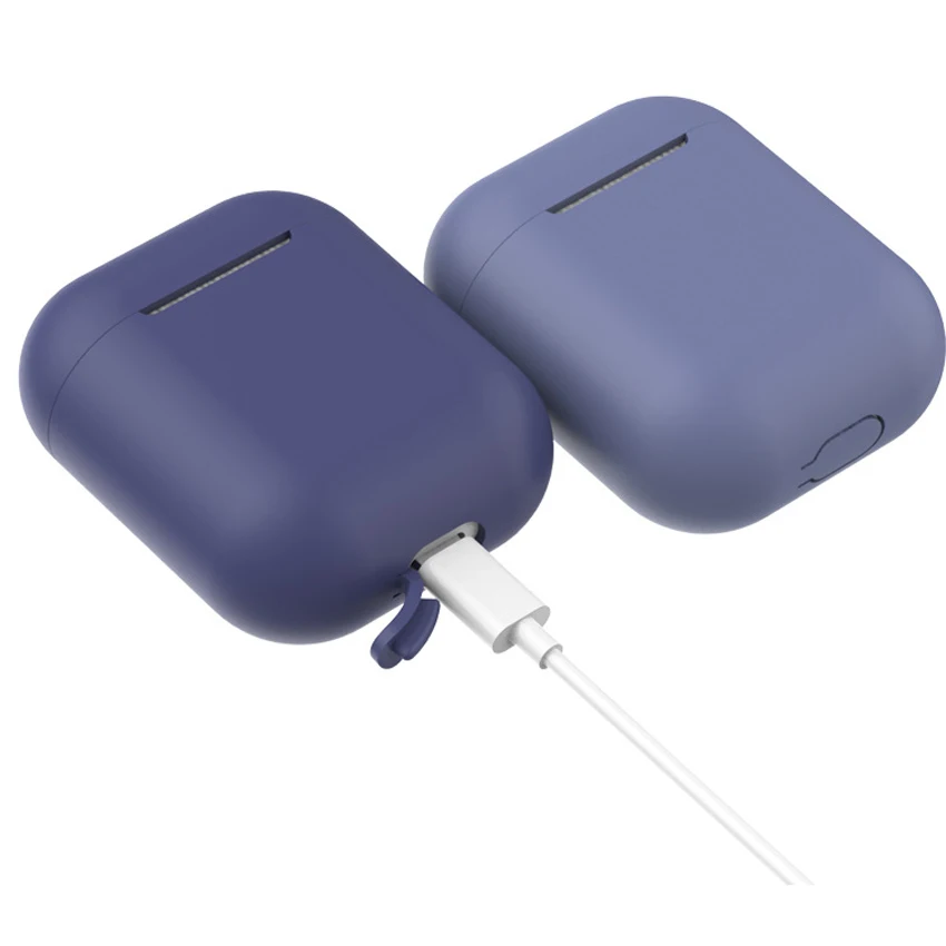 Лучшее для Apple AirPods 2 Беспроводное зарядное устройство защитный силиконовый чехол