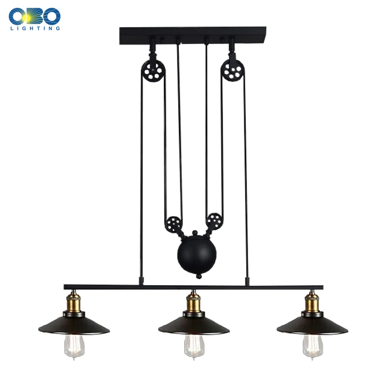 Винтажные железные подвесные светильники с 3 головками в американском стиле для