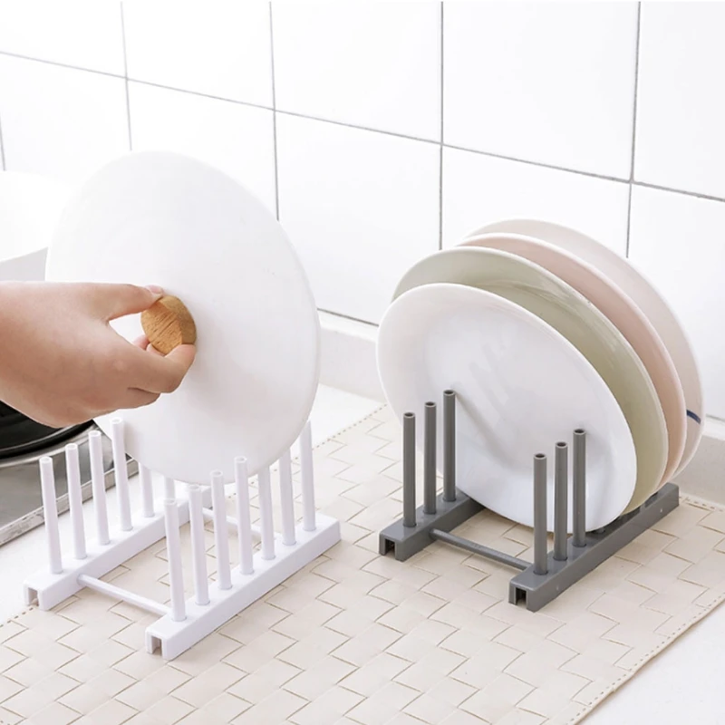 

Plate Dish Cup Bowl Drainer Rack Pot Lid Holder Storage Stand Kitchen Organizer YH-461047