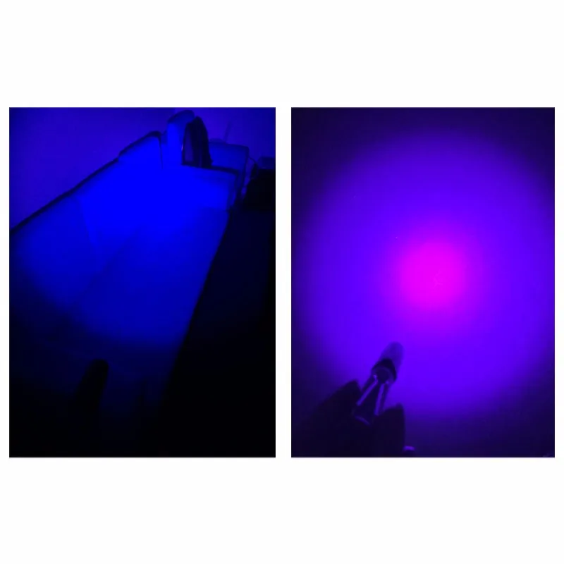 Фото Ультрафиолетовый фонарик 3 Вт LED UV 395 нм, премиум-класса, миниатюрный карманный EDC фонарь для обнаружения утечек, проверки кондиционеров, отверждения клеи. №5