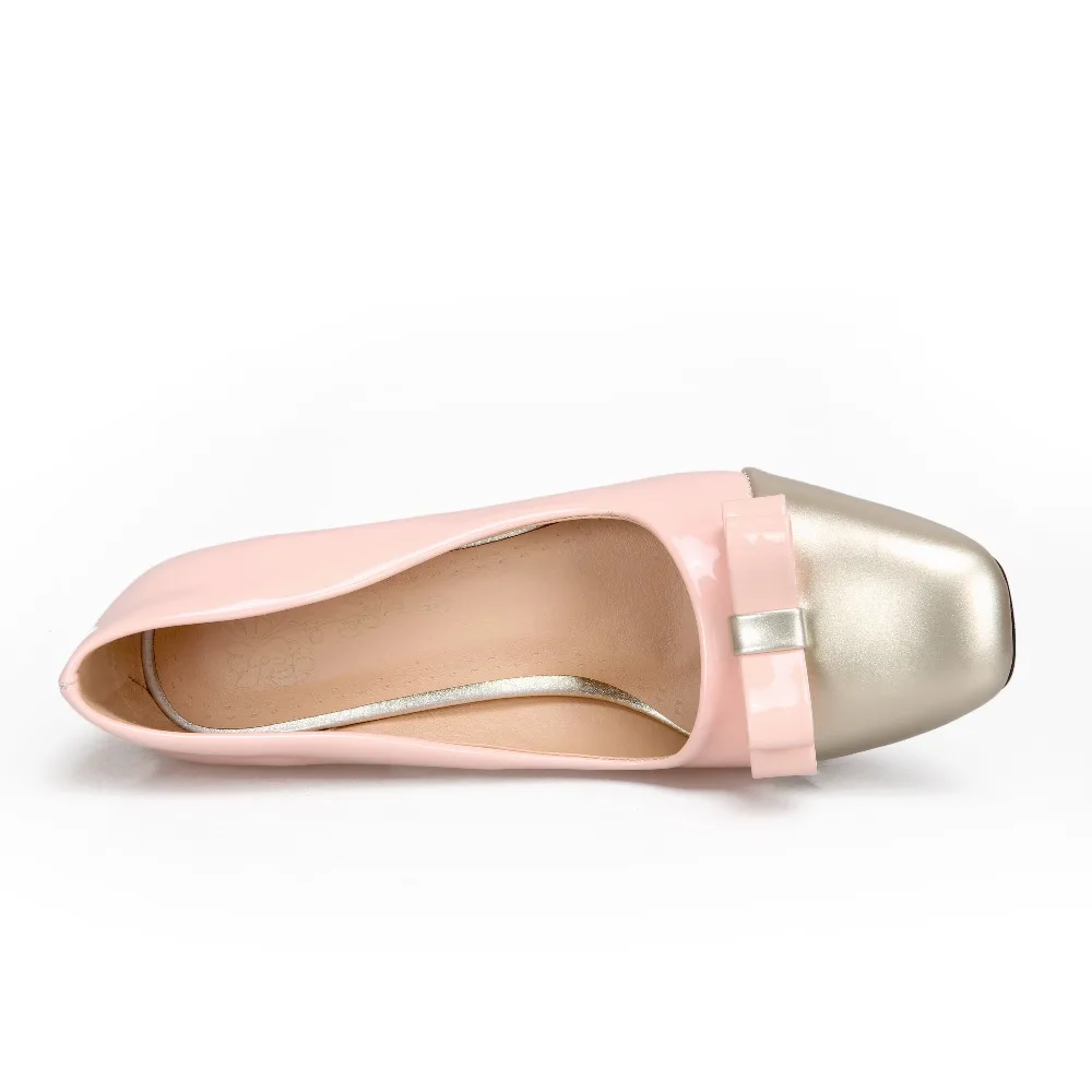 Модная женская обувь с квадратным носком сезон весна-осень большие размеры 32-45