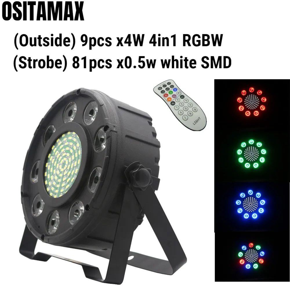Светодиодный прожектор для дискотеки 9X4W RGBW 4 в 1 81 шт.|Эффект освещения сцены| |