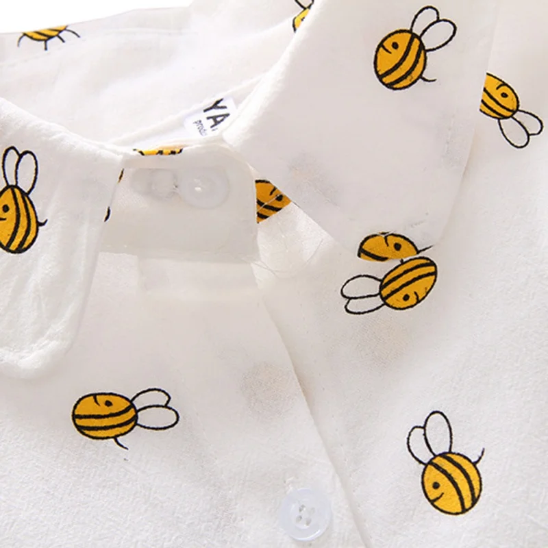 

Women Cartoon Cactus Pattern Printed Cotton Blouse Long Sleeve Button Casual Top Shirt