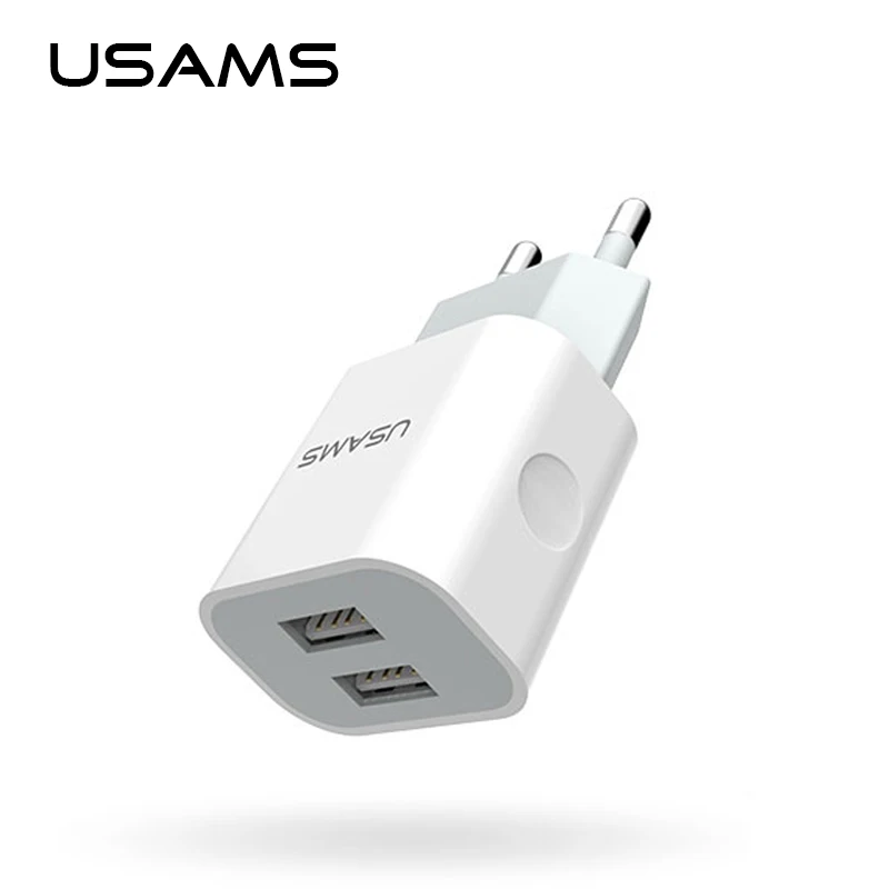 USAMS 2 порта USB зарядное устройство двойной настенное адаптер универсальный
