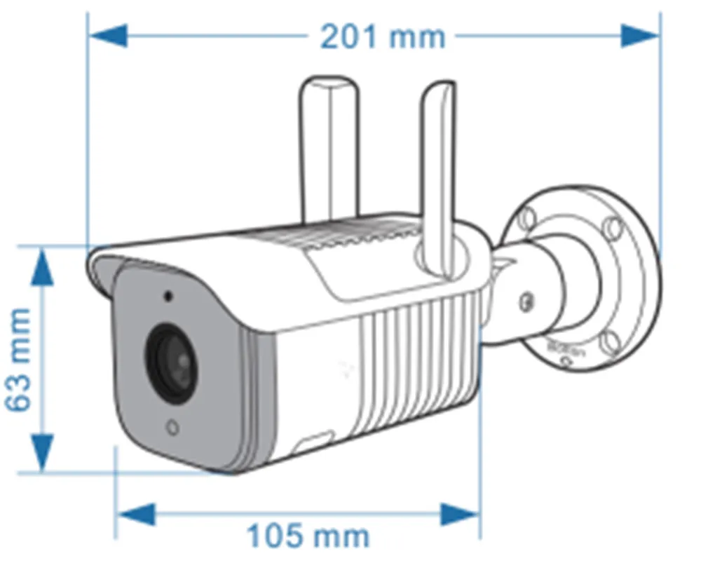 Двойная антенна 2MP 1080P Водонепроницаемая беспроводная ip камера IP66|Камеры