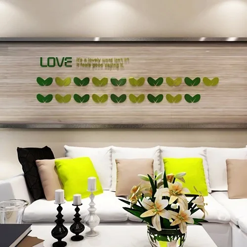 3D наклейки на стену акриловые линии талии карамельные цвета|wall sticker|bedroom wall