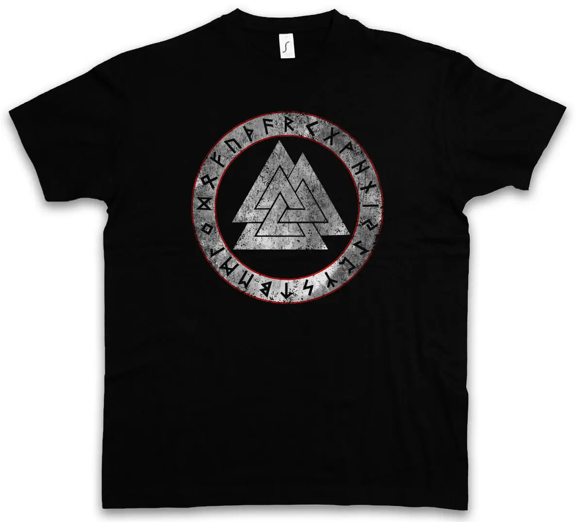 Футболка VALKNUT RUNES Paganism Newpaganism Odin Thor mjyolnir Loki Midgard Viking|Мужские футболки| |