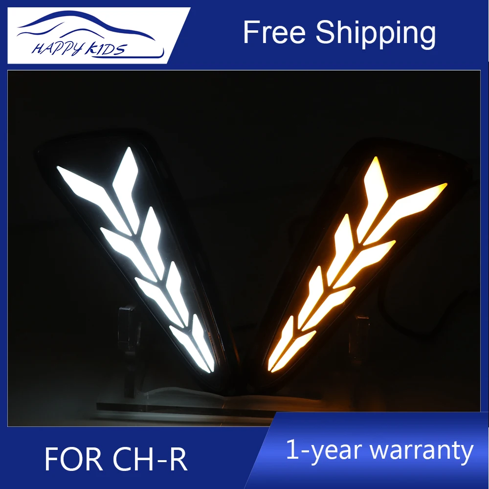 Автомобильный Стайлинг Drl для Toyota C-HR CHR 2017-2018 DRL с поворотным сигналом стильное