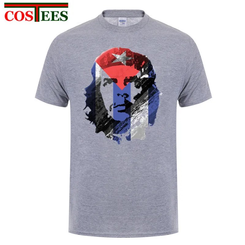 Футболки Geek Che Guevara с изображением кубинского флага мужские футболки лидера героя