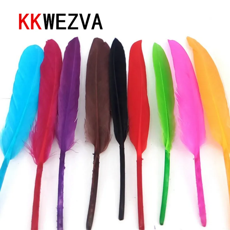 

20 Pcs/Lot Brght/Dark Colors Natural Turkey Biot Quills Feathers Fly Tying Materials Full Quill Turkey Wing Feather Fly Fishing