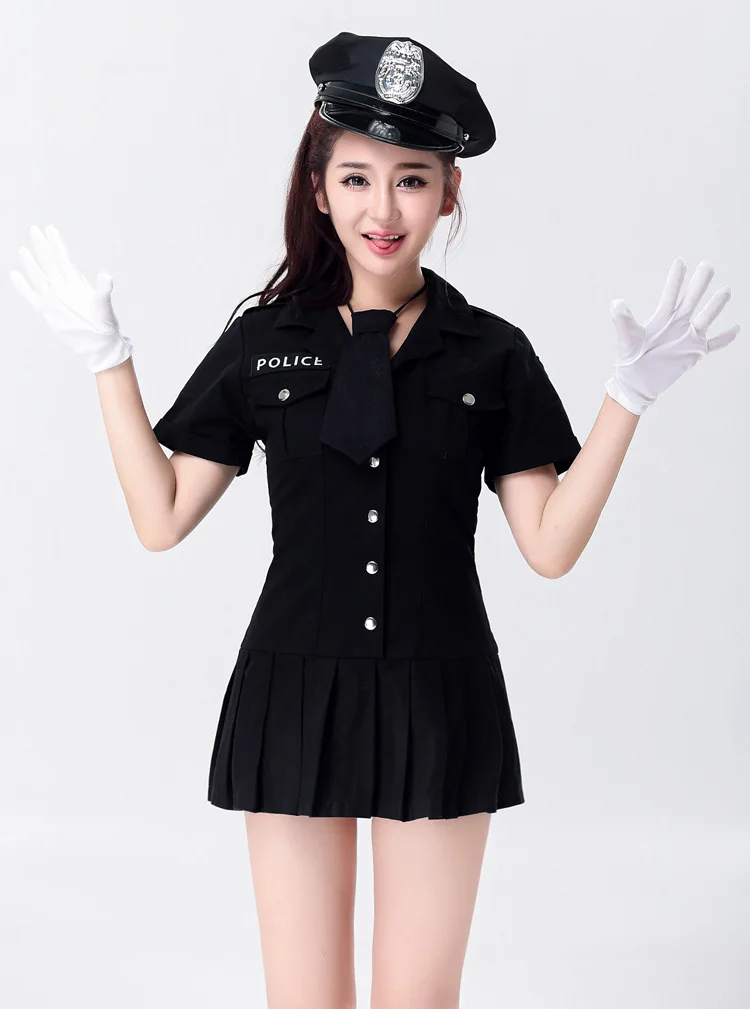 Сексуальный женский полицейский костюм офицер игровая униформа для Хэллоуина