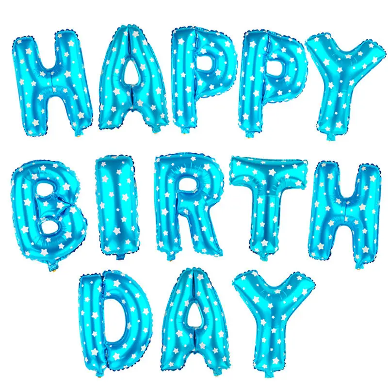 

HAPPY BIRTHDAY 13 Letters 16" Foil Balloon Birthday Kid Adult Party Decoration