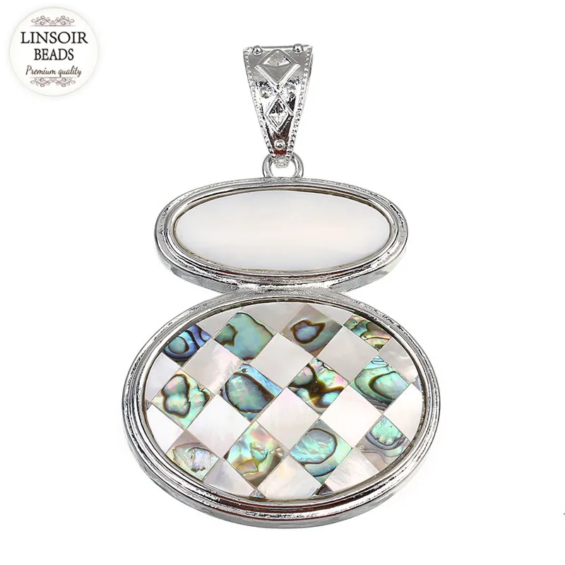 Подвеска в виде ракушки из натурального камня 45 х57 мм | Украшения и аксессуары