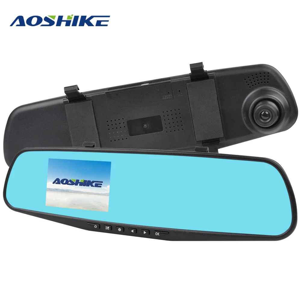 Зеркало видеорегистратор AOSHIKE 3 5 дюймовый сенсорный дисплей HD 720P Wi Fi с одним