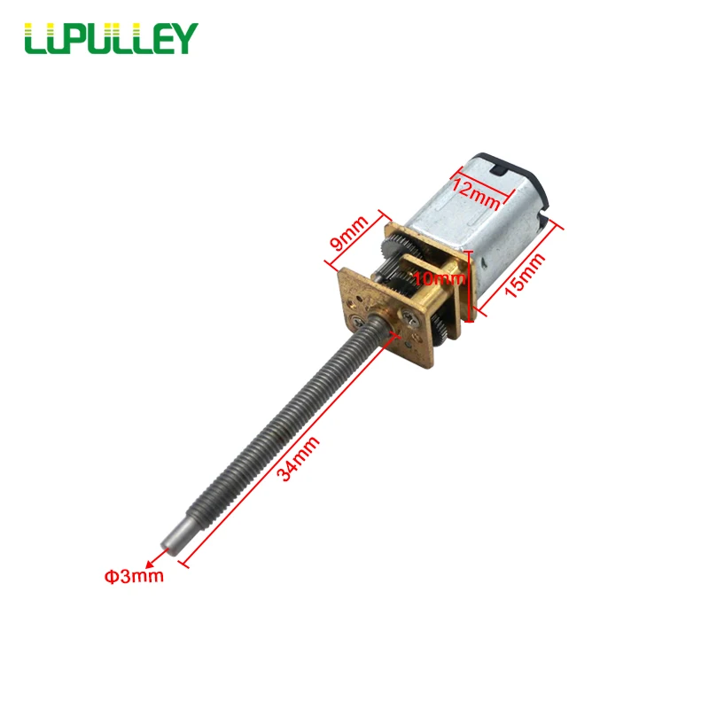 Резьбовой стержень постоянного тока LUPULLEY N20 редукторный двигатель с выходным