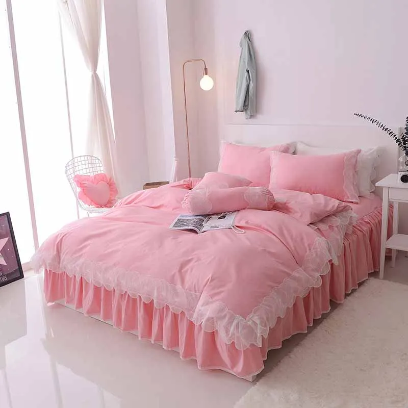 Роскошное Свадебное постельное белье принцессы из 100% хлопка Комплект