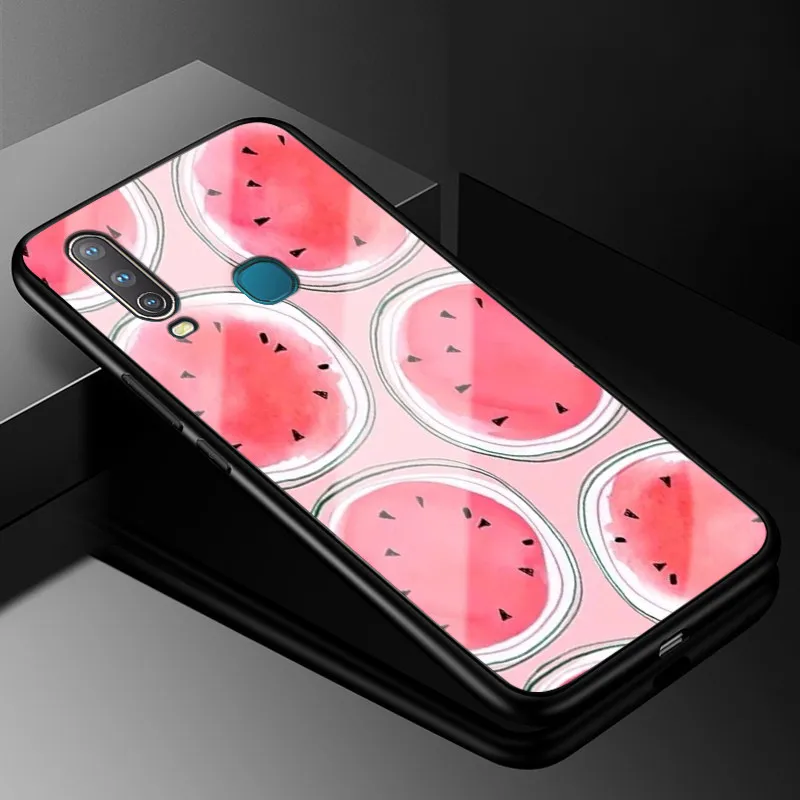 16 ДЛЯ VIVO Y17 чехол PC Пластиковый стеклянный чехол для телефона черный ТПУ бампер чехол для Vivo Y17 Y 17 Y15 Vivo 1902 Y12 Y3 Y 12 чехол - Цвет: 16