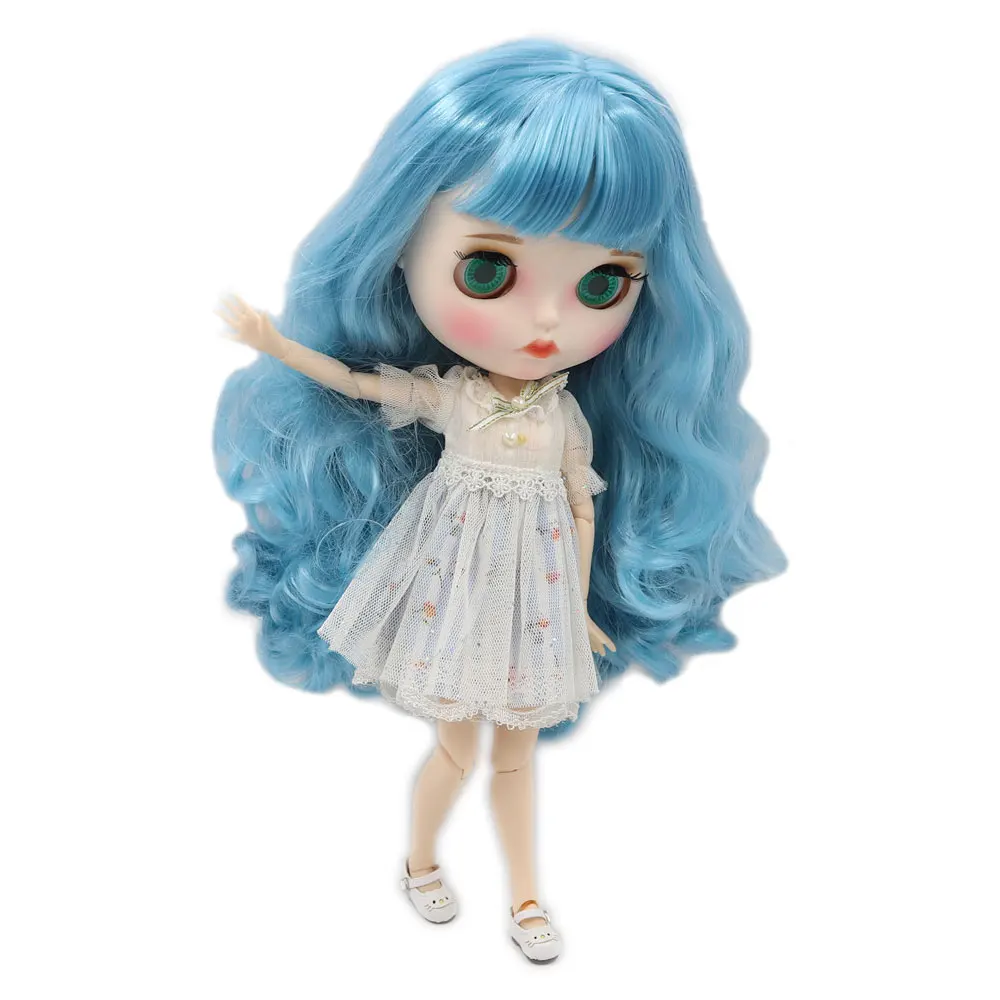 Кукла Blyth doll BL6227 от ICY DBS с белой кожей для суставов синими волосами новинка