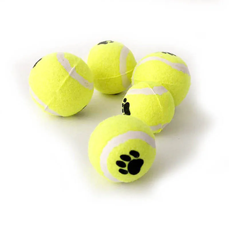 Rubber Tennis Ball Dog Toys Footprints Decor Diameter 4.5cm Interactive Balls Pet Toy for Small Puppy Dogs Training Supplies | Дом и сад