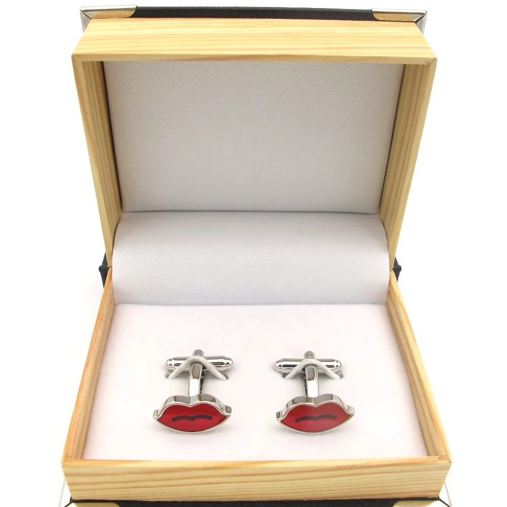 iGame New Arrival Red Lips Cuff Links Color Sexy Design Quality Brass Material Men Cufflinks Free Shipping | Украшения и