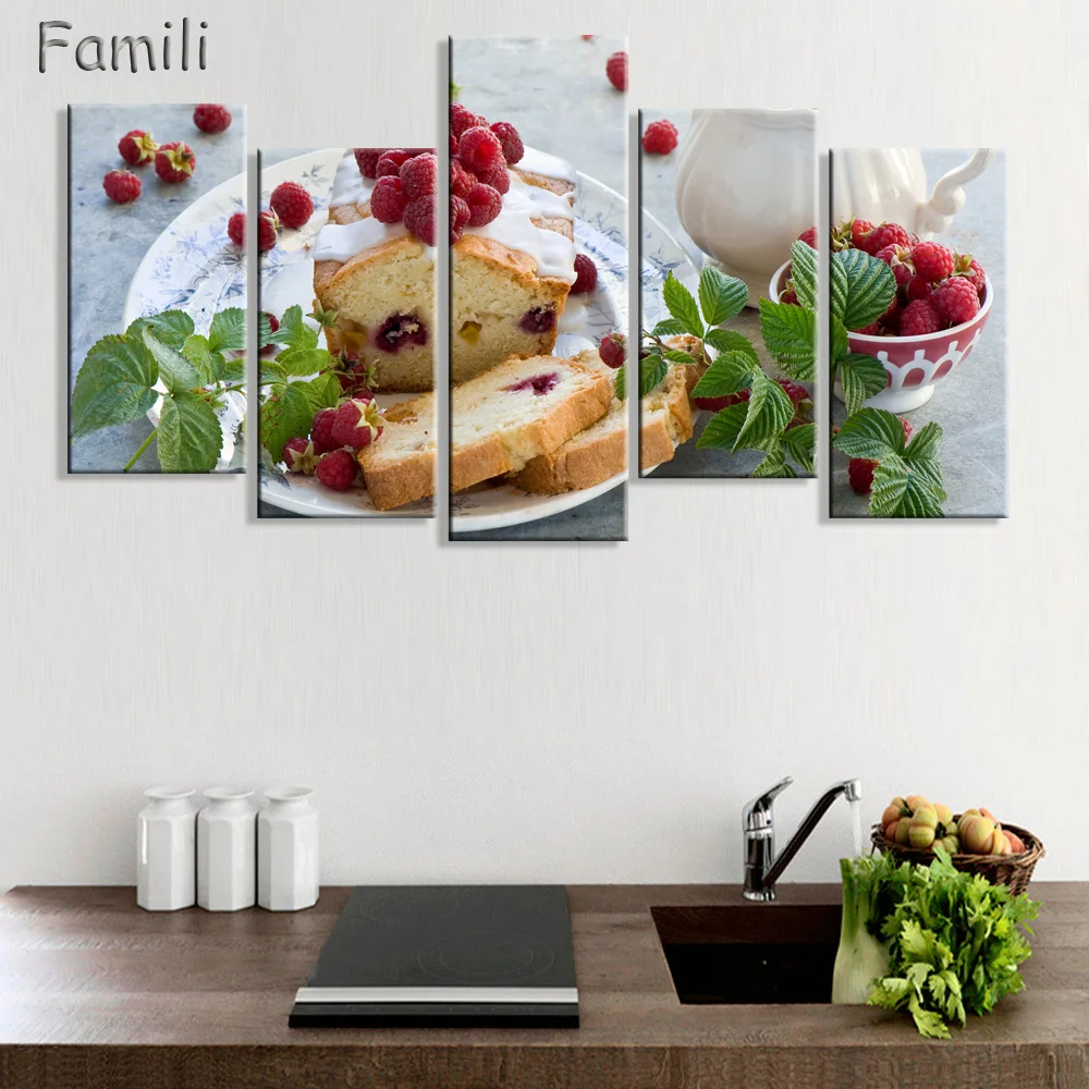 5 панелей яйцо и мука чашка современного холста картина настенное искусство для