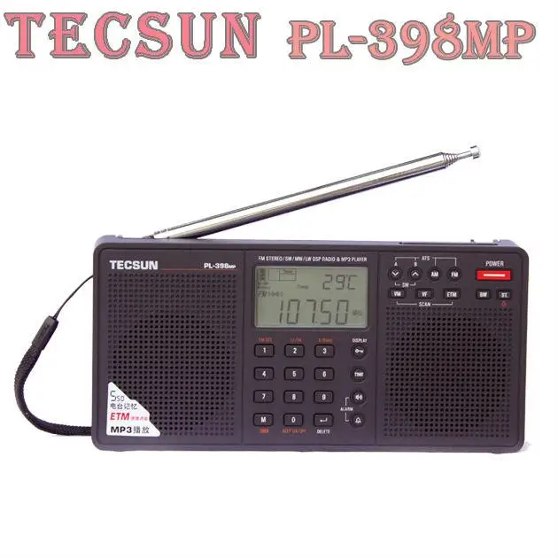 TECSUN PL-398MP FM стерео/SW/MW/LW DSP рант диапазон радио Mp3-player-Schwarz | Электроника