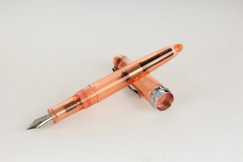 Jinhao992 прозрачная перьевая ручка Роскошные чернила ручка для студентов Pluma Fuente Stylo Plume Pluma Tinta канцелярские принадлежности подарок для письма